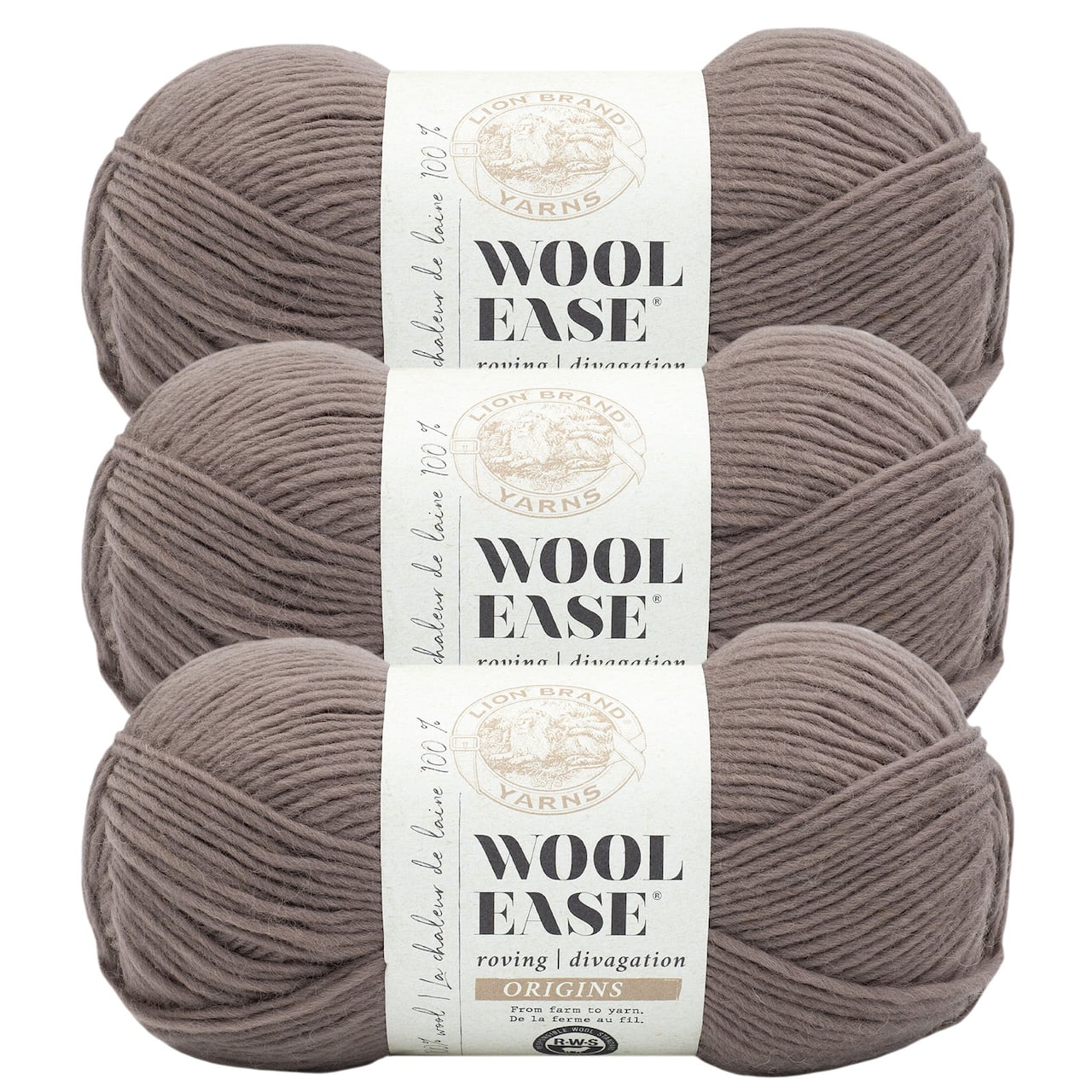 3 Pack Lion Brand® Wool-Ease® Roving Origins Yarn